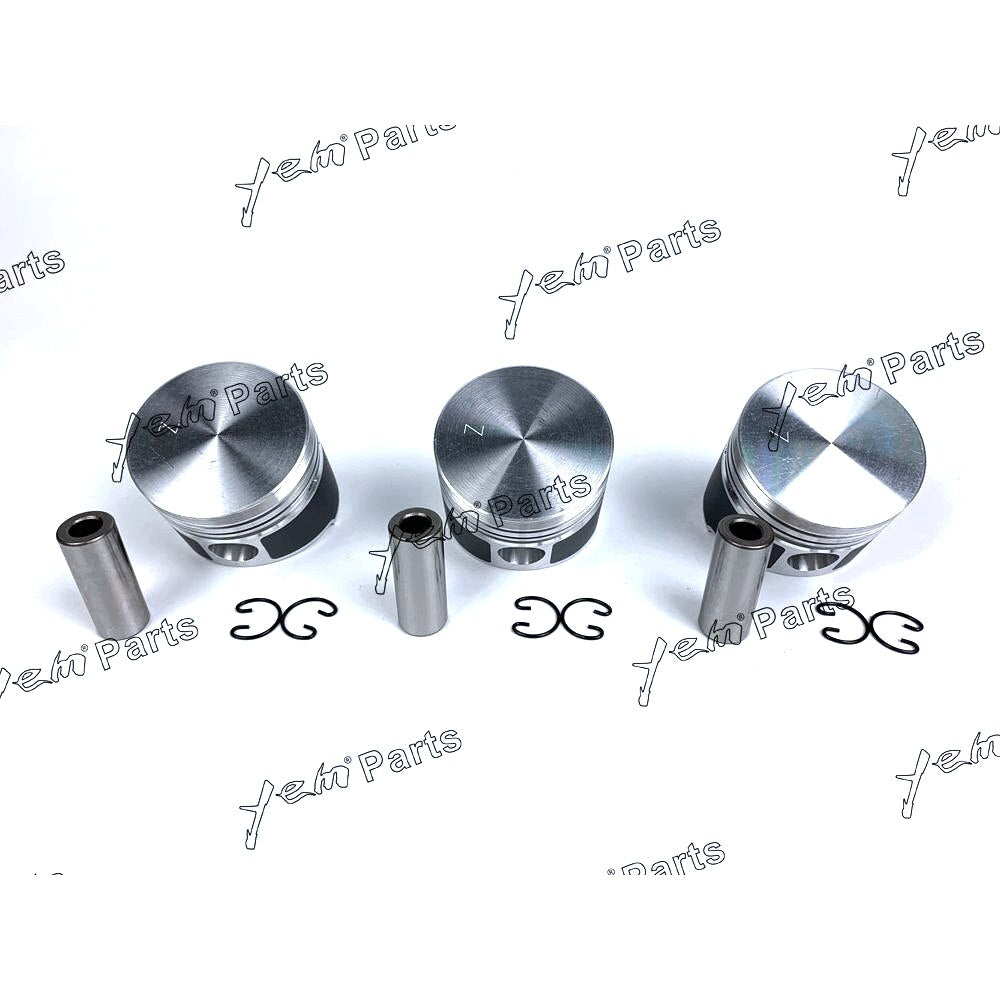 YEM Engine Parts Piston Set Oversize 72mm (+0.50mm) For Kubota D850 x3 PCS Engine Parts For Kubota