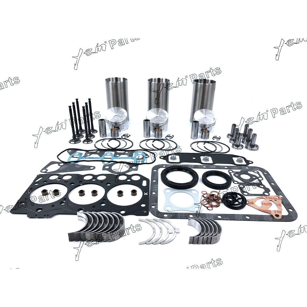 YEM Engine Parts Overhaul Rebuild Kit For Yanmar 3TNE68 3D68E 3TNE68C Engine Generator W Valves For Yanmar