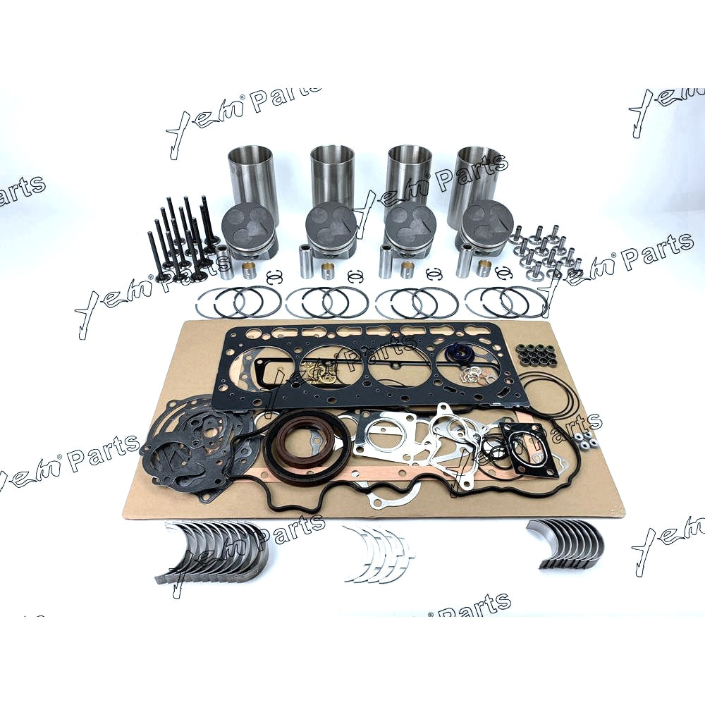 YEM Engine Parts V3600 V3600T V3600DI-T New Overhaul Rebuild Kit For Kubota LINCOLN W Valves For Kubota