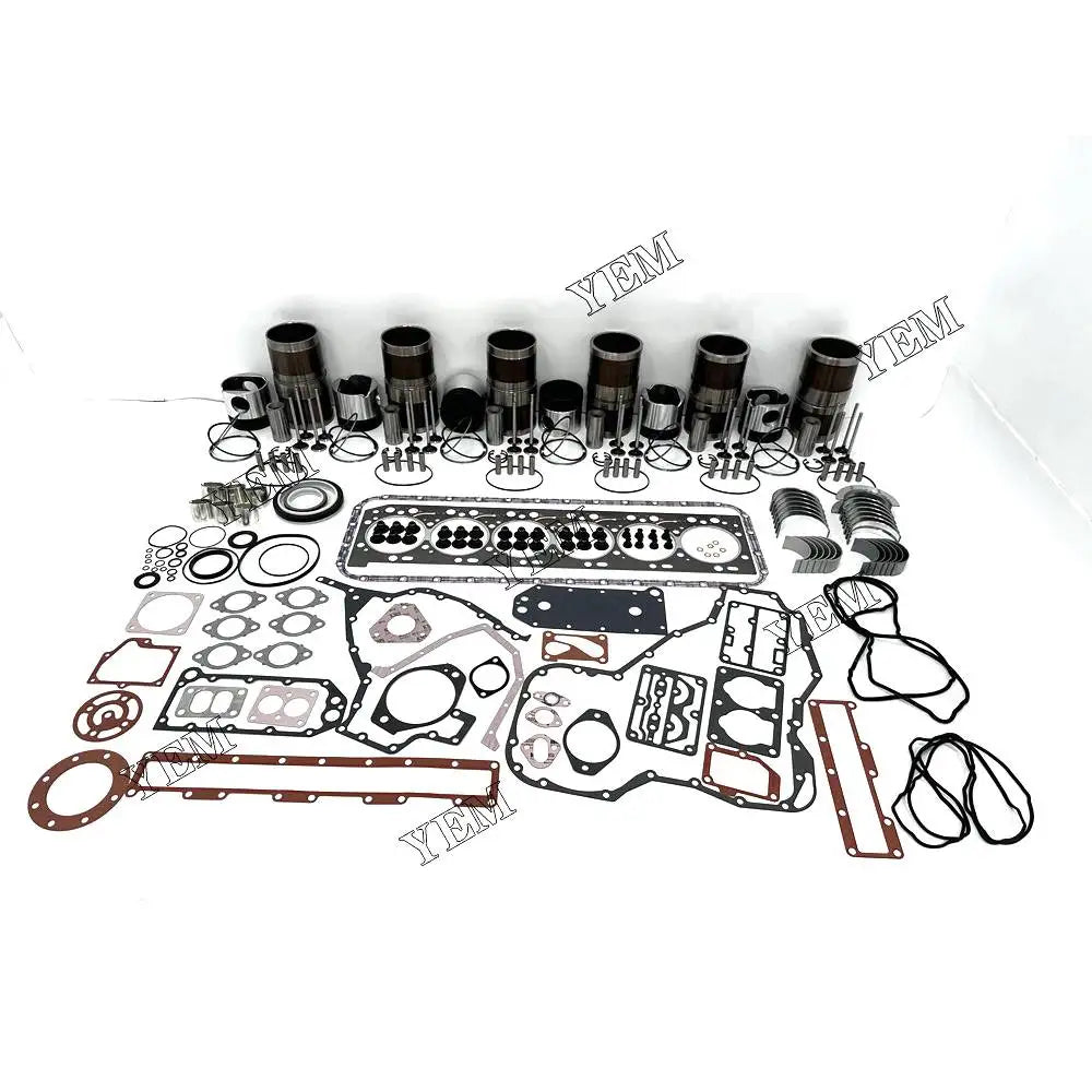 Free Shipping 6L Repair Kit With Piston Rings Liner Bearing Valves Cylinder Gasket For Cummins engine Parts YEMPARTS