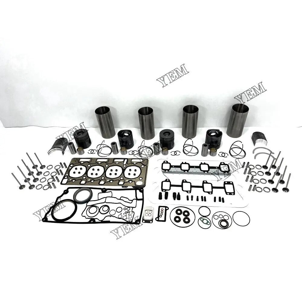 For JCB excavator engine JCB444 Engine Cylinder Liner Kit With Full Gasket Kit Engine Bearings Set Valves YEMPARTS