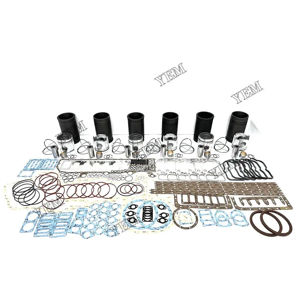 1 year warranty For Mitsubishi Rebuild Kit With Piston Ring Cylinder Gaskets S6A2 engine Parts YEMPARTS