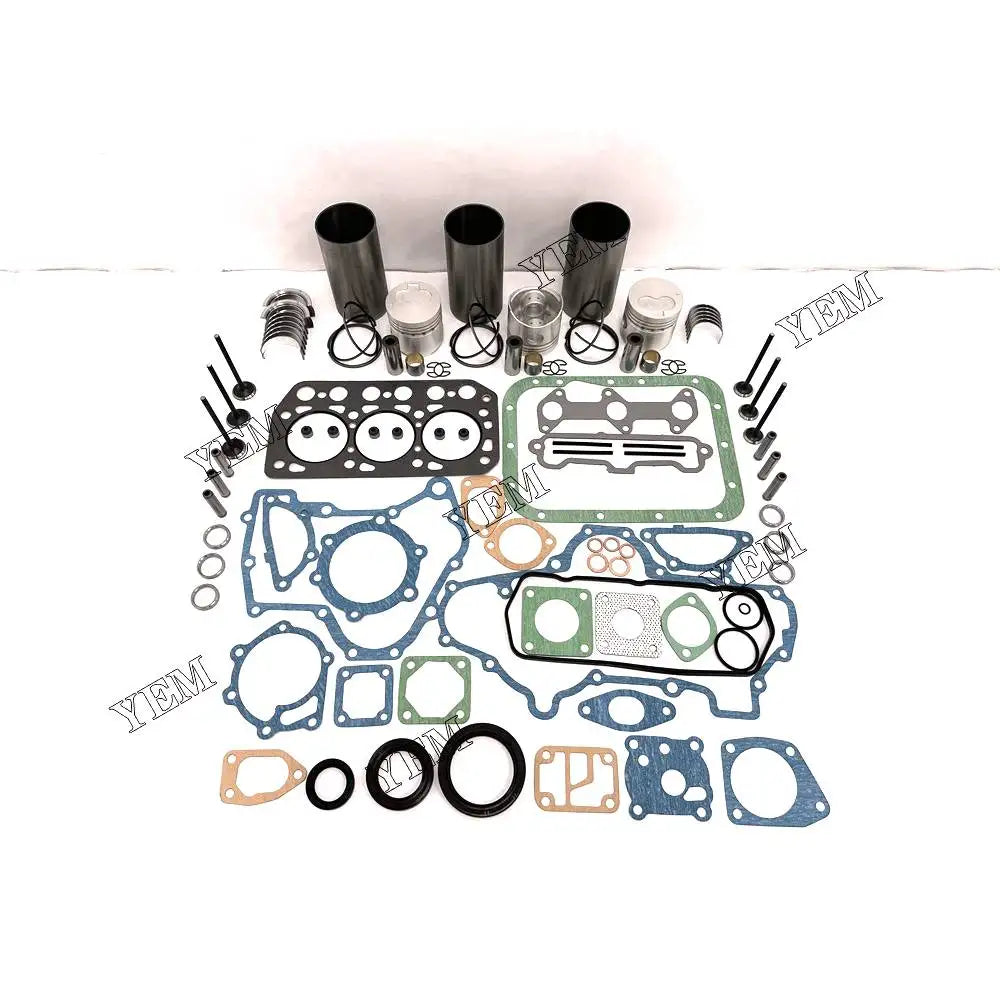 1 year warranty For Mitsubishi Overhaul Kit With Cylinder Gaskets Piston Rings Liner Bearing Valves K3E-IDI engine Parts YEMPARTS