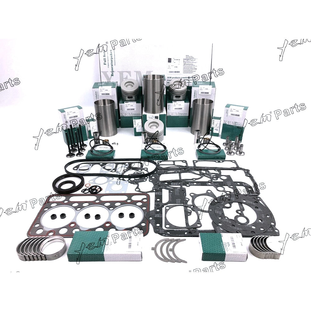 YEM Engine Parts Rebuild Kit For Kubota D1402 Engine L2550DT L2550 L2650DT L2650F W Valves For Kubota