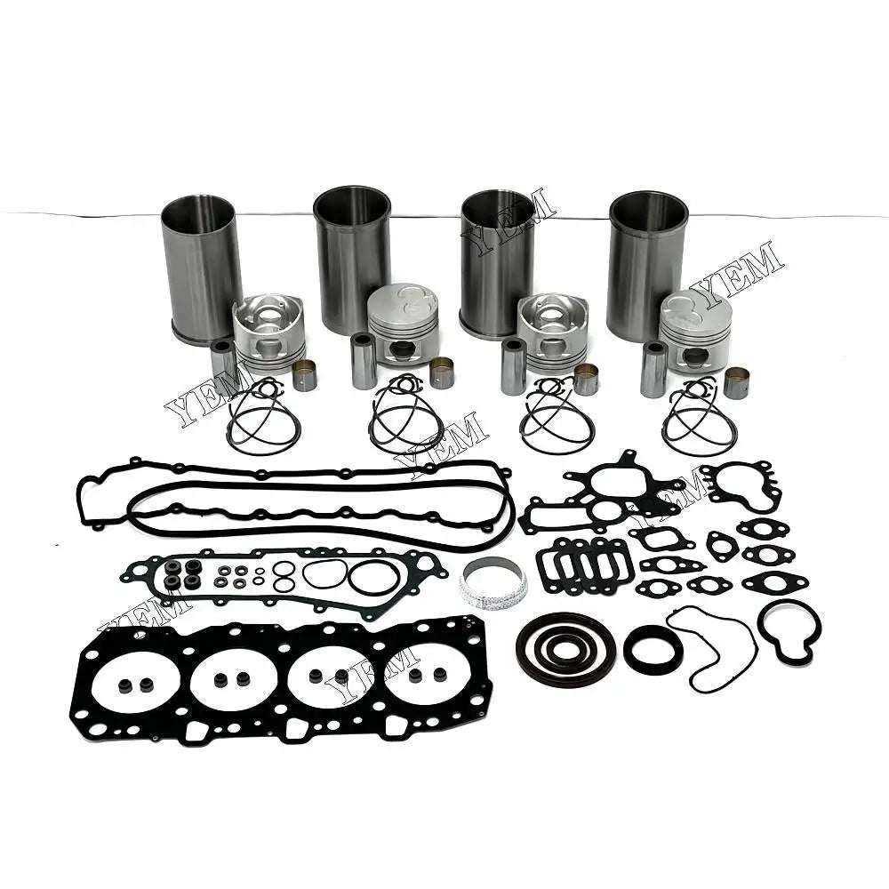 Free Shipping 1KZ Overhaul Rebuild Kit With Piston Rings Liner Head Gasket Set For Toyota engine Parts YEMPARTS