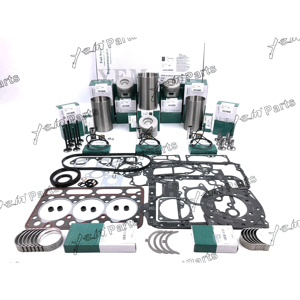 YEM Engine Parts Rebuild Kit For Kubota D1402 Engine L2550DT L2550 L2650DT L2650F W Valves For Kubota