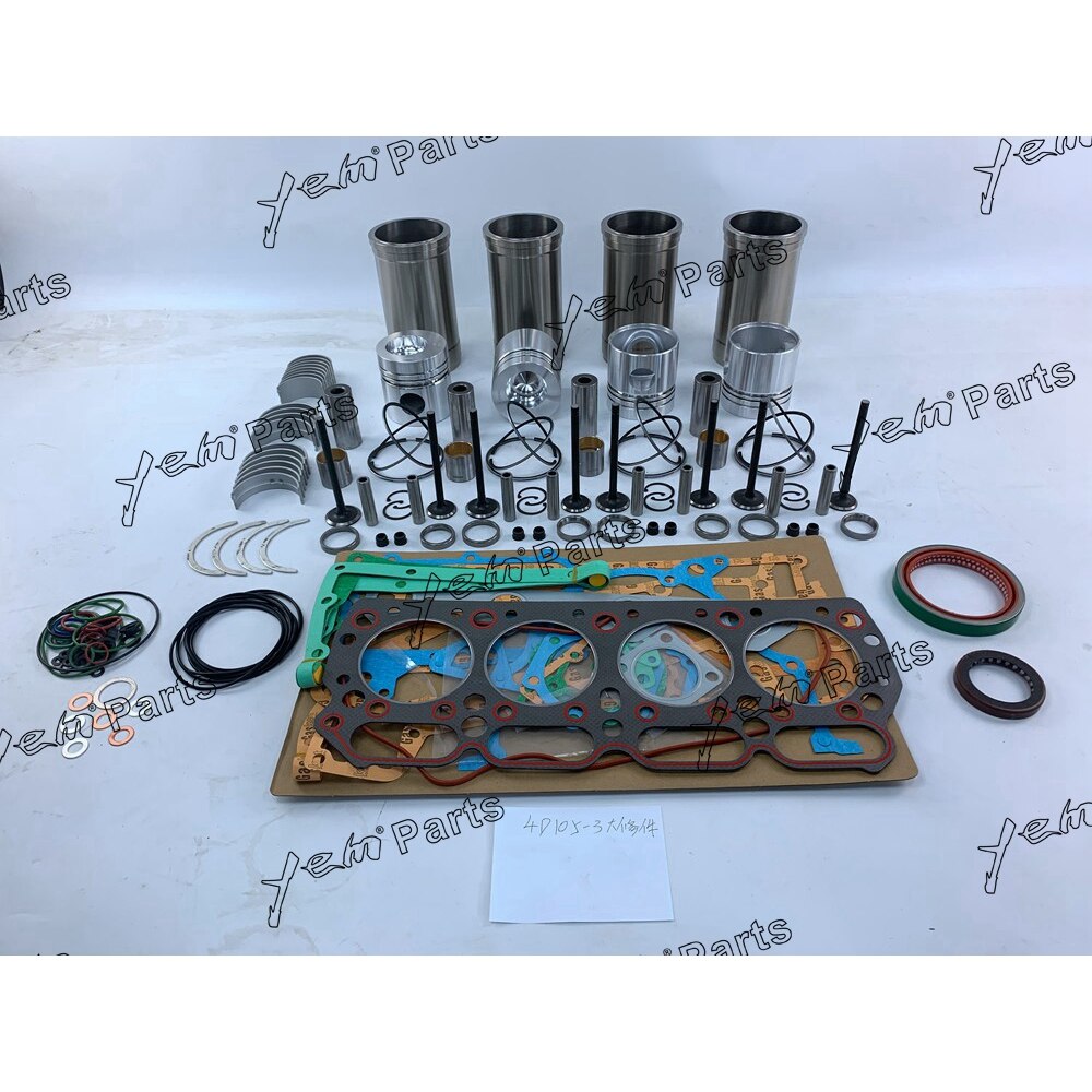 YEM Engine Parts Overhaul Rebuild Kit For Komatsu 4D105-3 Engine 4D105-3C D31S-16 D31P-16 D31Q-16 For Komatsu