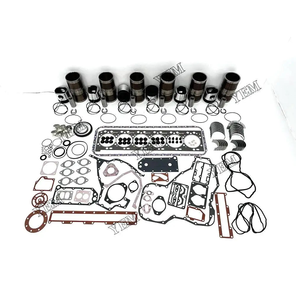 Free Shipping 6L Rebuild Kit With Cylinder Gaskets Piston Rings Liner Bearings For Cummins engine Parts YEMPARTS