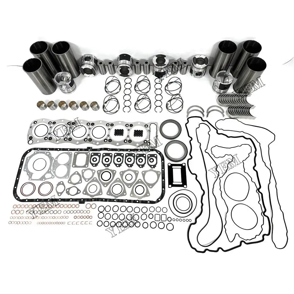 6X High performanceOverhaul Rebuild Kit With Gasket Set Bearing For Isuzu 6UZ1 Engine YEMPARTS