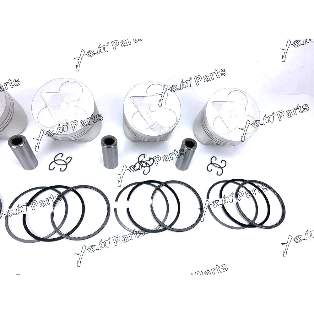 YEM Engine Parts Piston + Ring Kit Set Oversize (0.50) For V3300 (1C011-21110) x4 Sets Engine Parts For Other