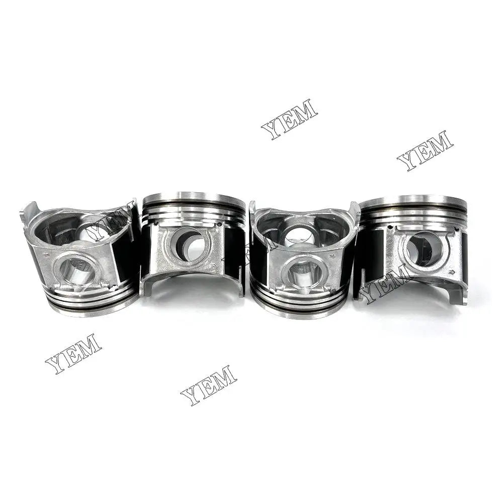 4X Part Number 1J705-21111 +0.5 Piston+0.5 For Kubota V2607 V2607-CR Engine YEMPARTS