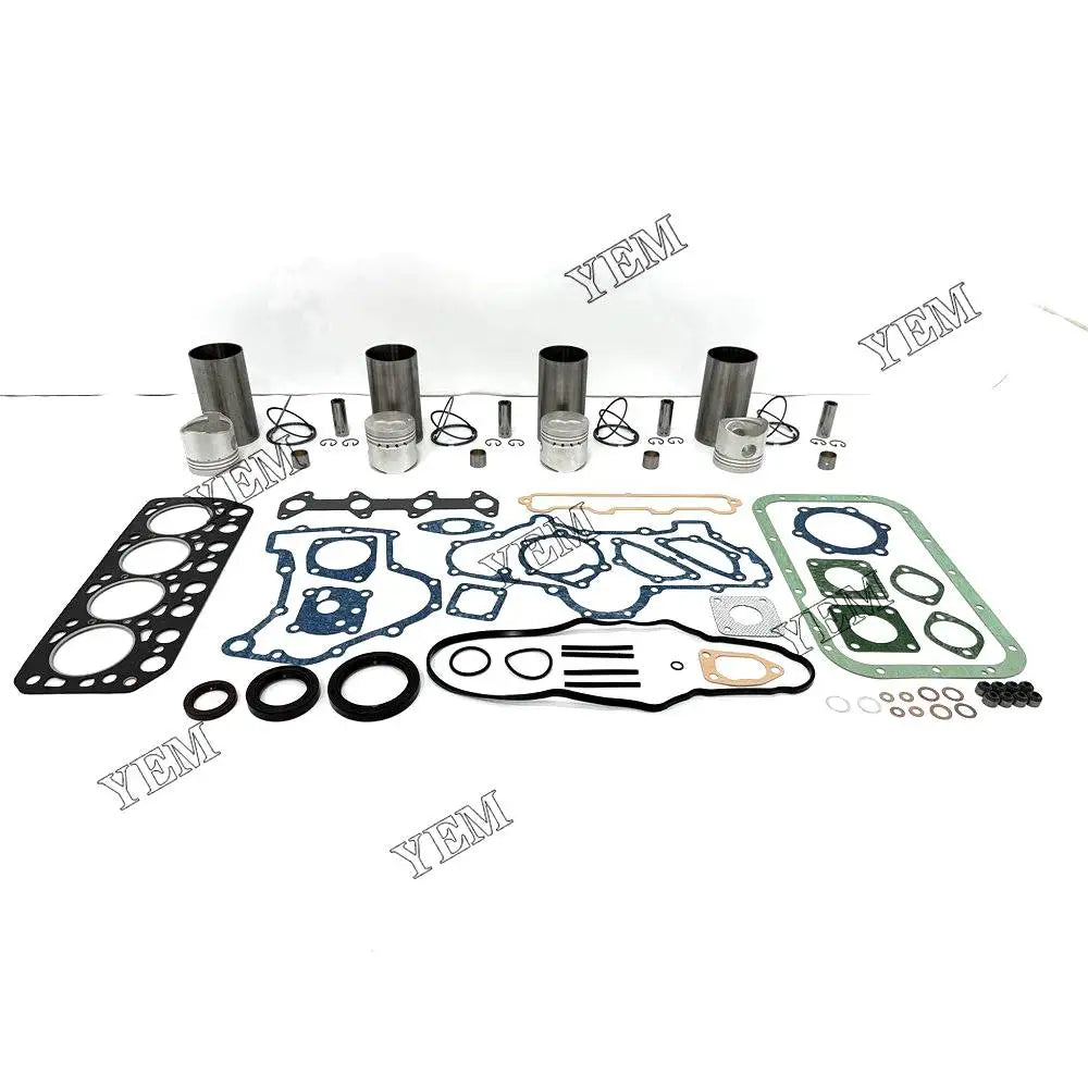 4X High performanceOverhaul Kit With Gasket Set For Mitsubishi K4E-IDI Engine YEMPARTS