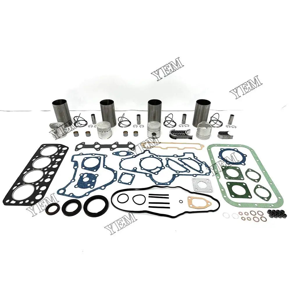 4X High performanceOverhaul Rebuild Kit With Gasket Set Bearing For Mitsubishi K4E-IDI Engine YEMPARTS