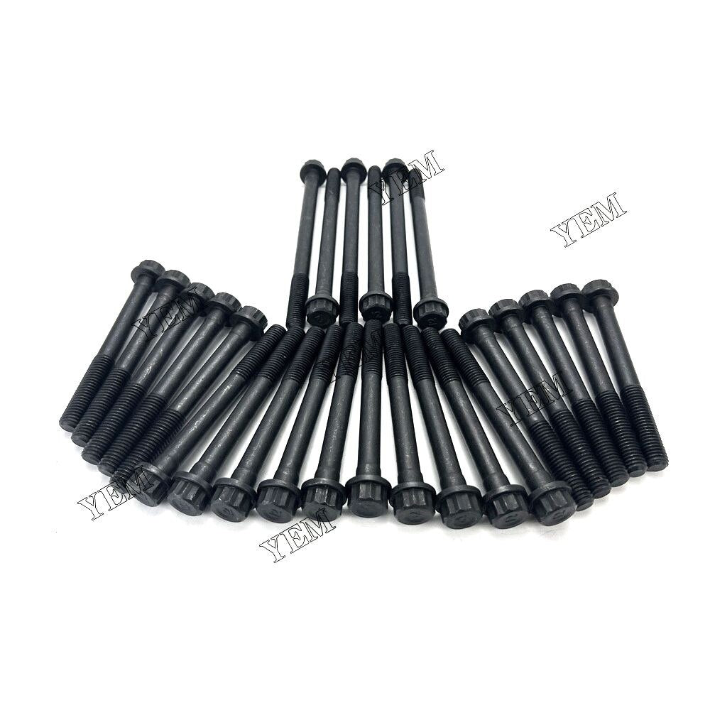 YEM 6D16 Head Bolt Set Mitsubishi excavator diesel engine Hidromek HMK 300 LC excavator YEMPARTS