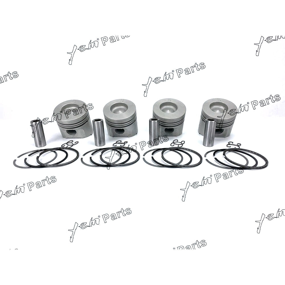 YEM Engine Parts 4 Set For Kubota V1902-DI STD Piston ( Clip & Pin ) 17365-21920 17365-2192 W Rings For Kubota