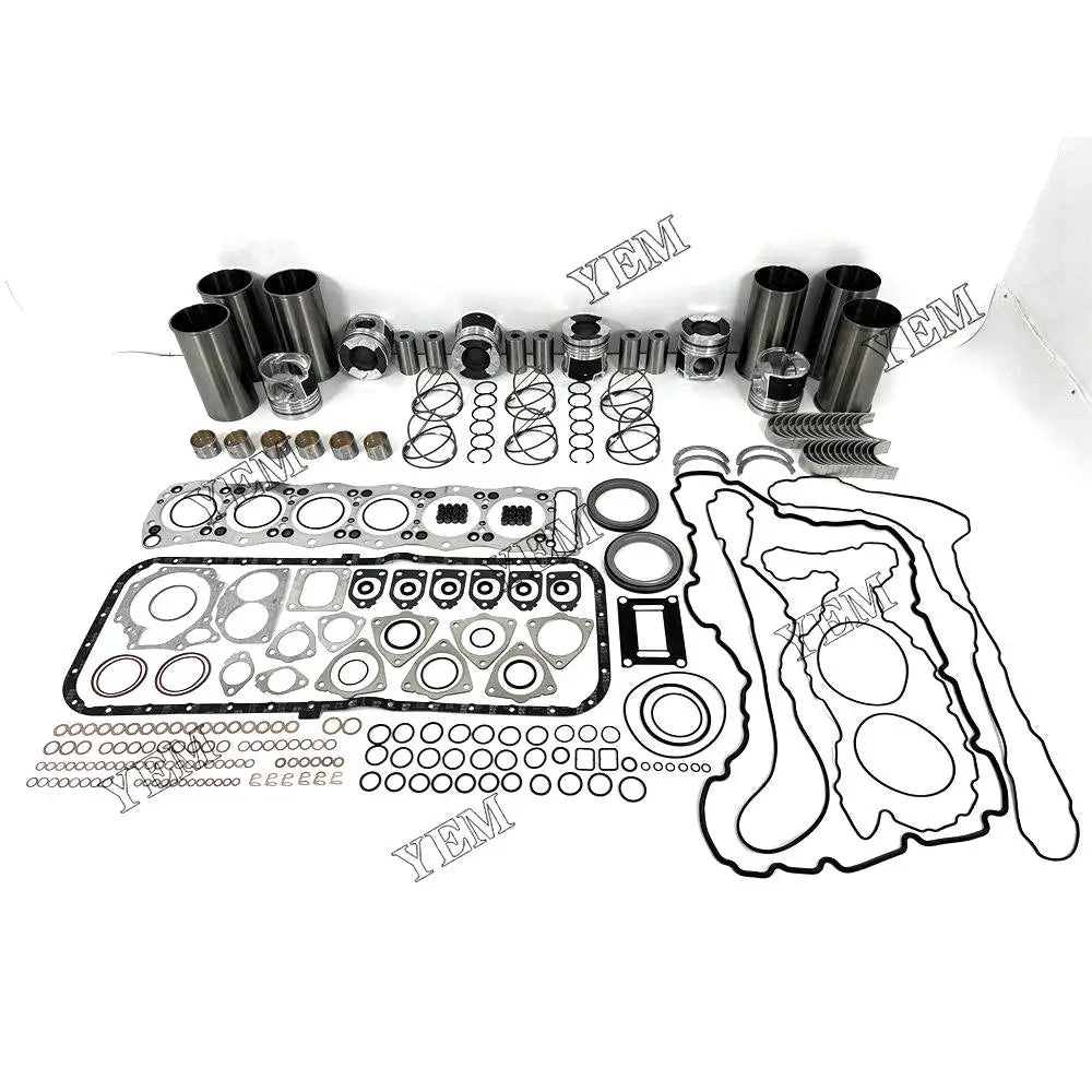 6X High performanceOverhaul Rebuild Kit With Gasket Set Bearing For Isuzu 6UZ1 Engine YEMPARTS