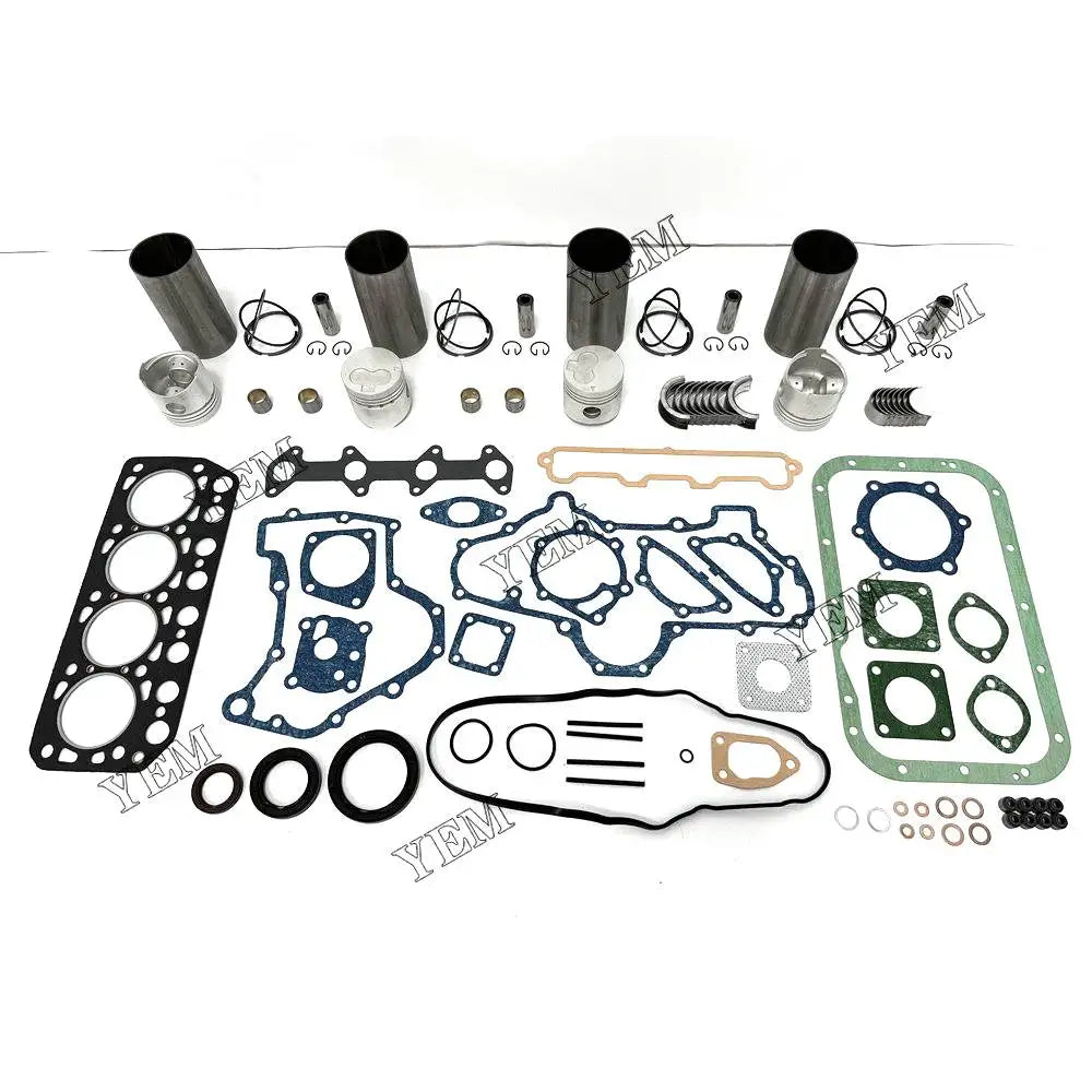 4X High performanceOverhaul Rebuild Kit With Gasket Set Bearing For Mitsubishi K4E-IDI Engine YEMPARTS