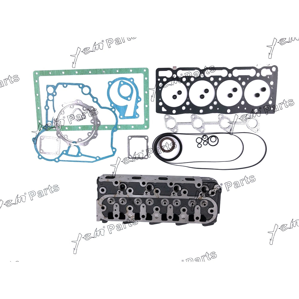 YEM Engine Parts V1505 V1505T Cylinder Head Assy & Full Gasket Kit For Kubota B3200/B3030HSDA For Kubota