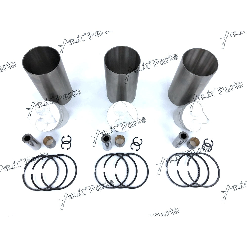 YEM Engine Parts Liner Piston Kit Set STD For Kubota D1403 (Liner x3 + Piston x3 + Ring x3) Engine Parts For Kubota