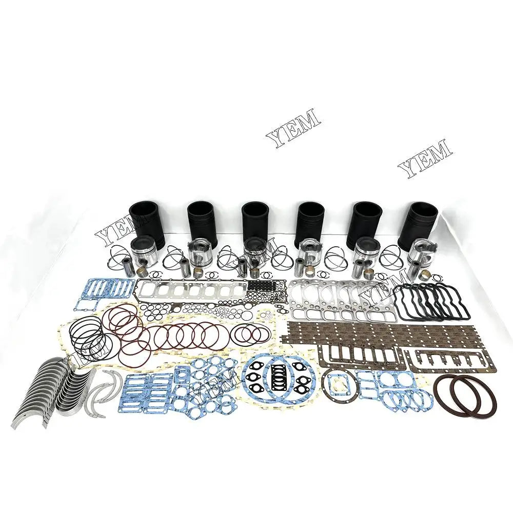 1 year warranty For Mitsubishi Repair Kit With Head Gasket Set Cylinder Piston Rings Liner Bearings S6A2 engine Parts YEMPARTS