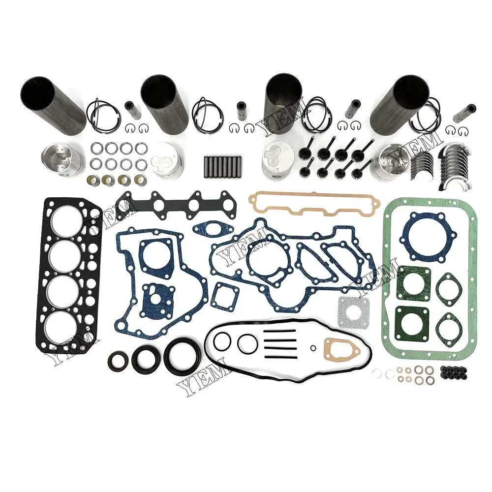 4X High performanceOverhaul Rebuild Kit With Gasket Set Bearing-Valve Train For Mitsubishi K4E-IDI Engine YEMPARTS