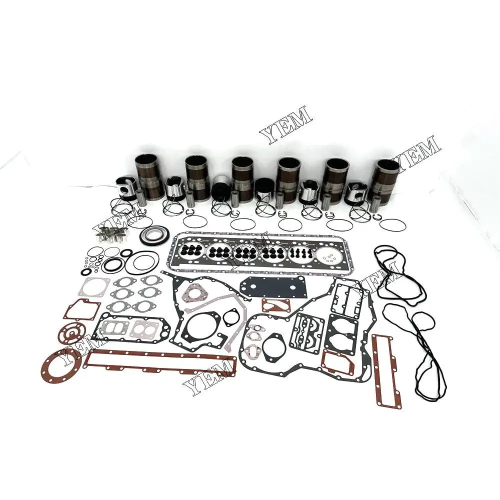 Free Shipping 6L Engine Rebuilding Kit With Cylinder Gasket Set Piston Rings Liner For Cummins engine Parts YEMPARTS