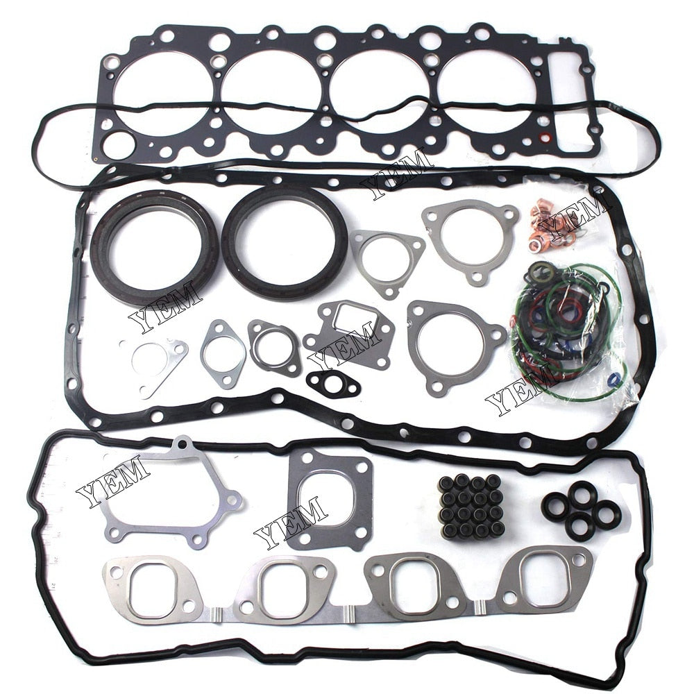 YEM Engine Parts Full Gasket Set Kit Fit For Isuzu 4HK1 4HK1TC Engine Hitachi JCB Excavator For Isuzu