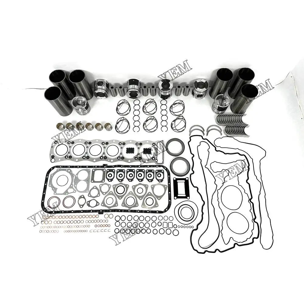 6X High performanceOverhaul Rebuild Kit With Gasket Set Bearing For Isuzu 6UZ1 Engine YEMPARTS