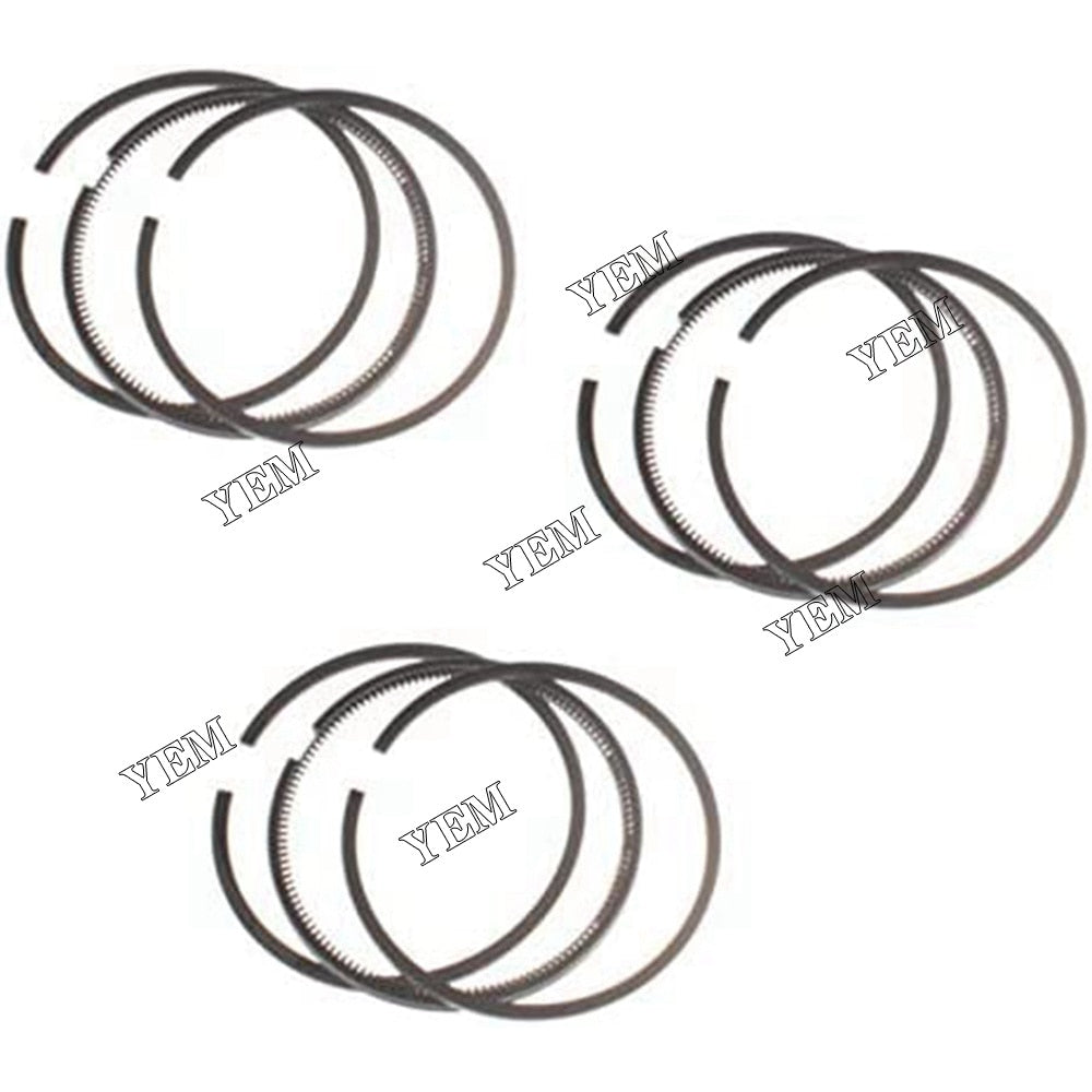 YEM Engine Parts 3 Sets For Mitsubishi S3L S3L2 Skid Steer Loader Piston Ring Set 31A17-00010 For Mitsubishi