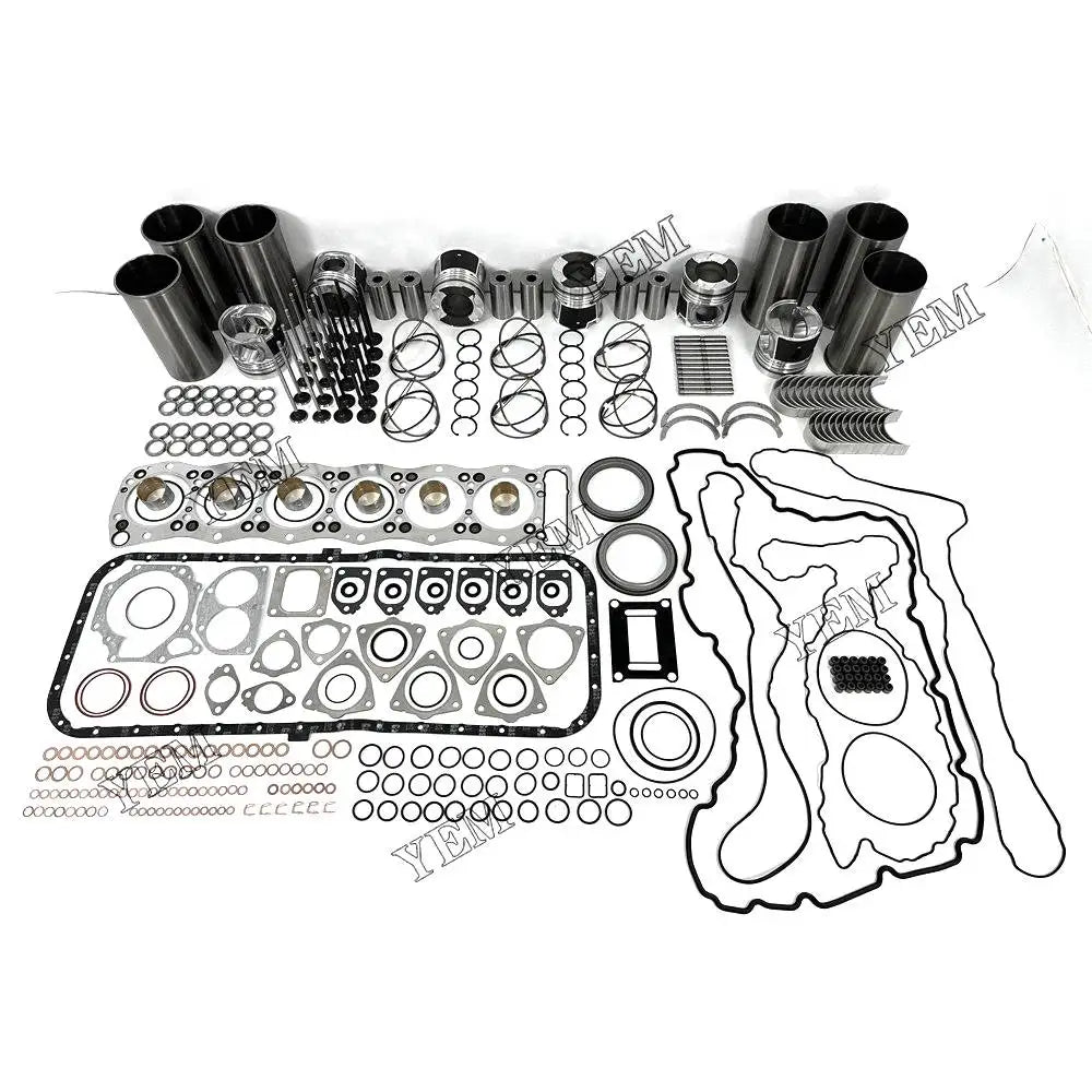 6X High performanceOverhaul Rebuild Kit With Gasket Set Bearing-Valve Train For Isuzu 6UZ1 Engine YEMPARTS