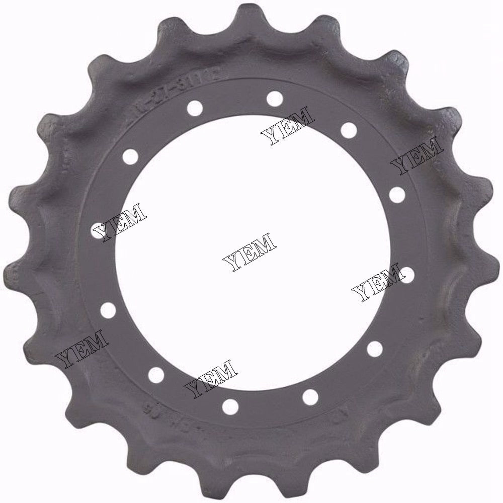 YEM Engine Parts 1X Sprocket For Komatsu PC75UU-3 Heavy Equipment Mini Excavator For Komatsu