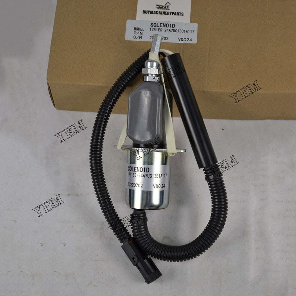 YEM Engine Parts 24V 1751ES-24A7UC13B1A117 Shut Off Solenoid Valve For Woodward For Other