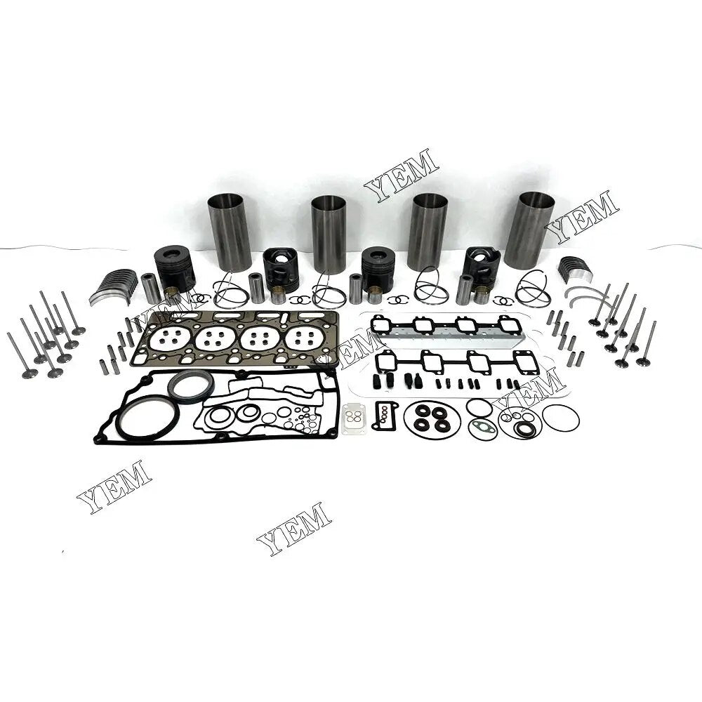 For JCB excavator engine JCB444 Engine Rebuild Kit With Piston Ring Cylinder Liner Gasket Engine Bearings Valves Set YEMPARTS