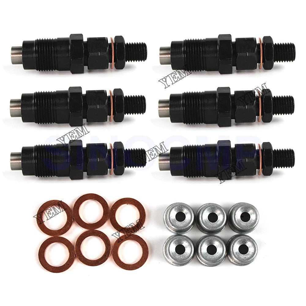 YEM Engine Parts 6PCS New Fuel Injectors For Nissan Patrol GU Y61 TD42 TD42T Aftermarket Parts For Nissan