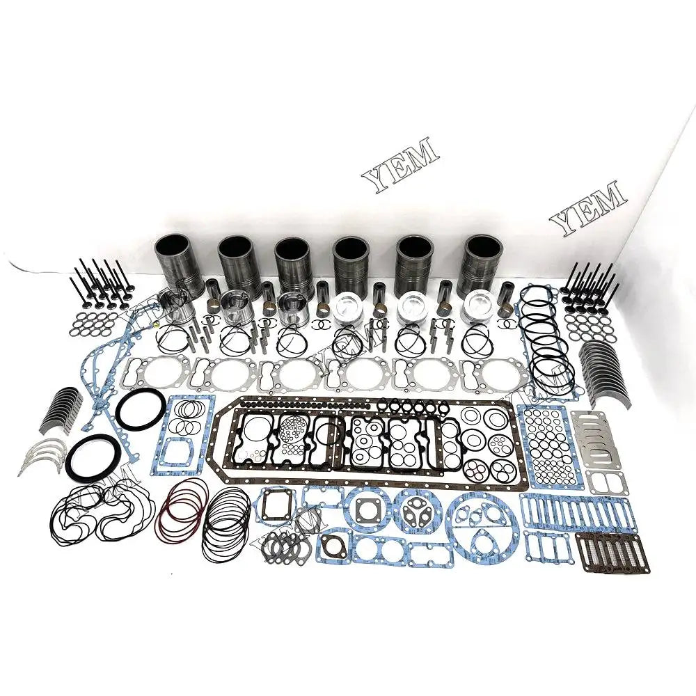 6X High performanceOverhaul Rebuild Kit With Gasket Set Bearing-Valve Train For Mitsubishi S6B3 Engine YEMPARTS