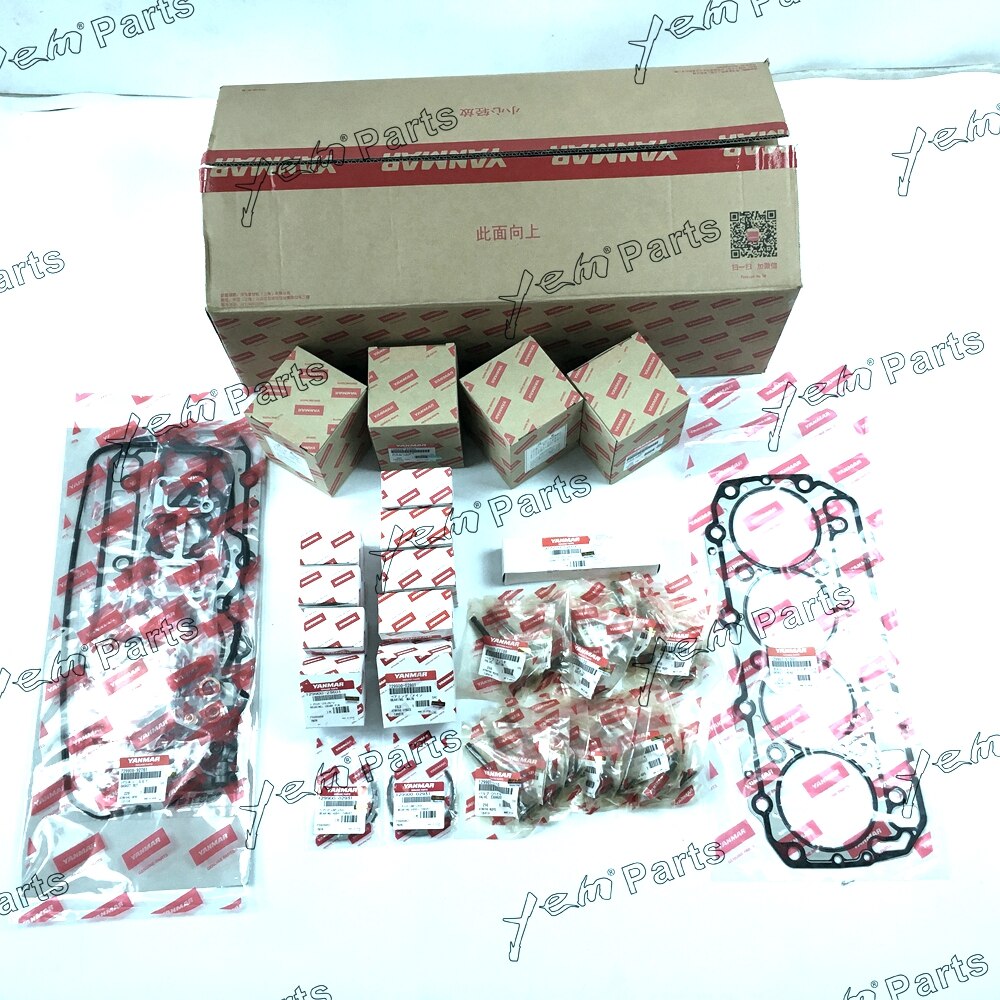 YEM Engine Parts For Yanmar 4TNV98 4TNV98T Engine Rebuild Kit For Takeuchi TL130 TB175 For Yanmar