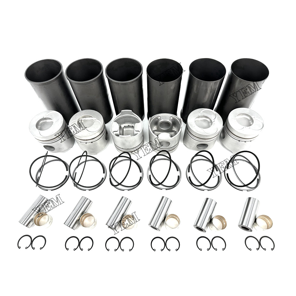 Fast Shipping 6PCS W06D Cylinder Liner Kit For Hino engine spare parts YEMPARTS