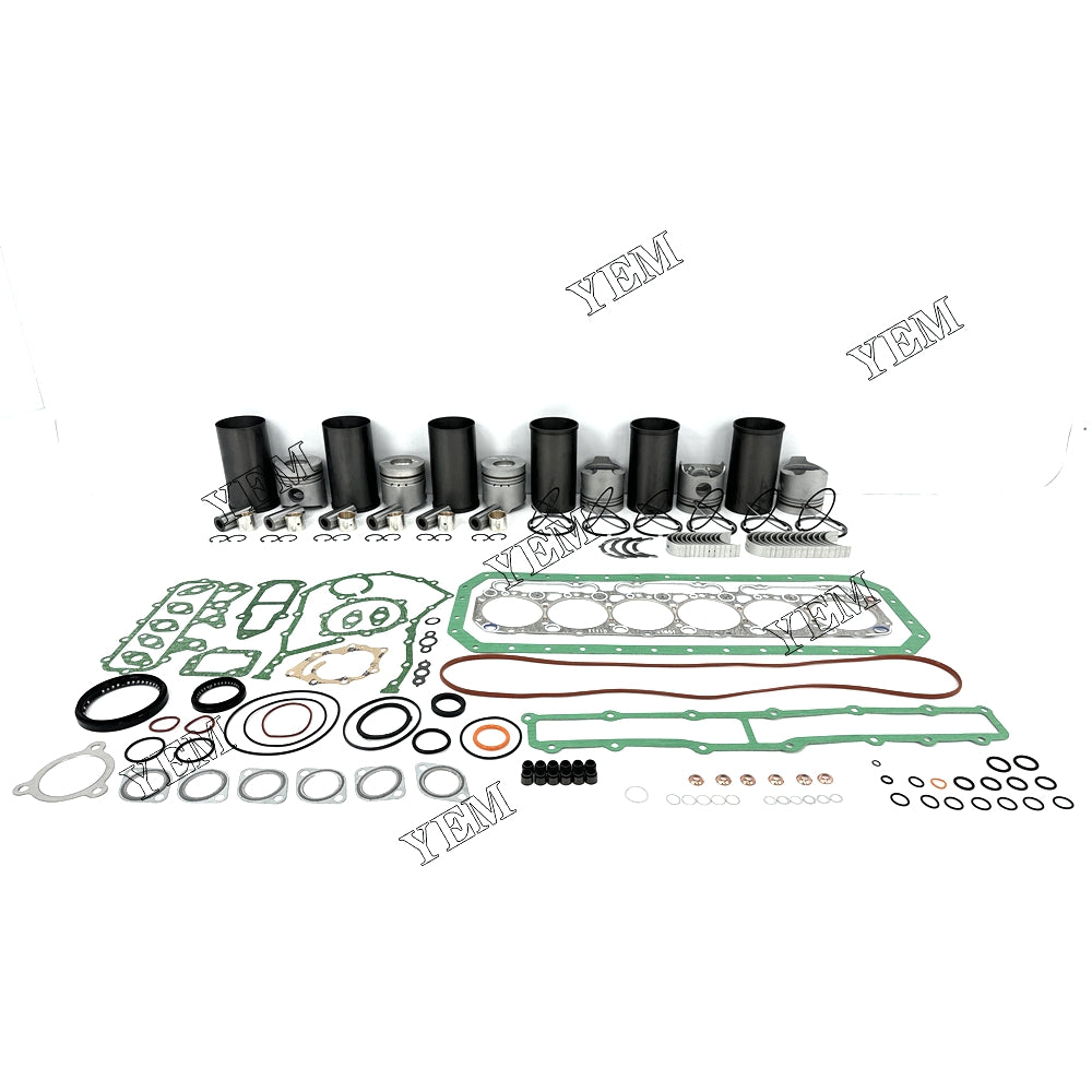 Fast Shipping 6PCS W06D Overhaul Rebuild Kit With Gasket Set Bearing For Hino engine spare parts YEMPARTS