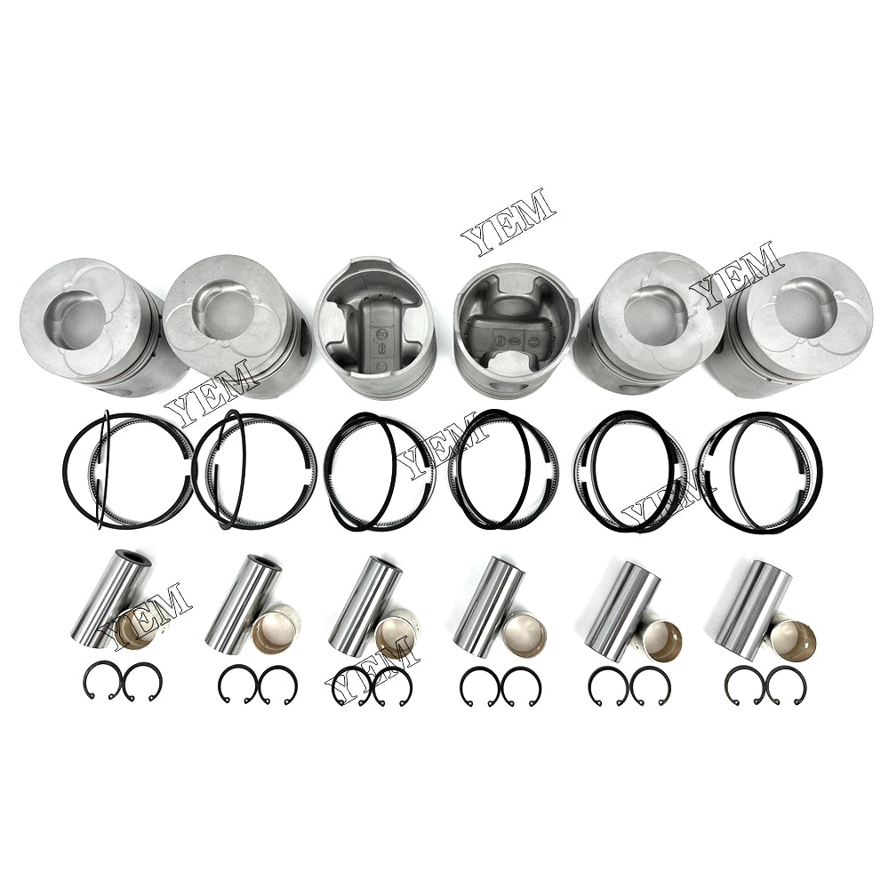Fast Shipping 6PCS W06D Piston With Rings For Hino engine spare parts YEMPARTS