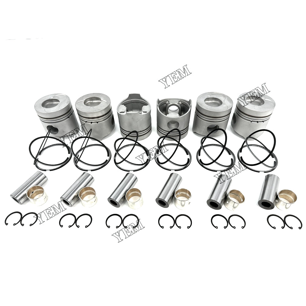 Fast Shipping 6PCS W06D Piston With Rings For Hino engine spare parts YEMPARTS