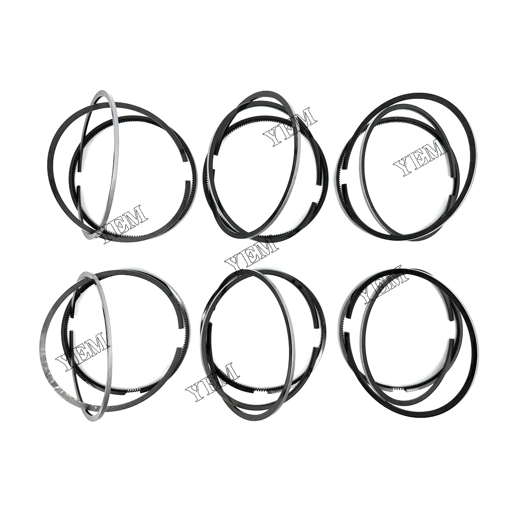 Fast Shipping 6PCS 6D22 Piston Rings Set STD For Mitsubishi engine spare parts YEMPARTS