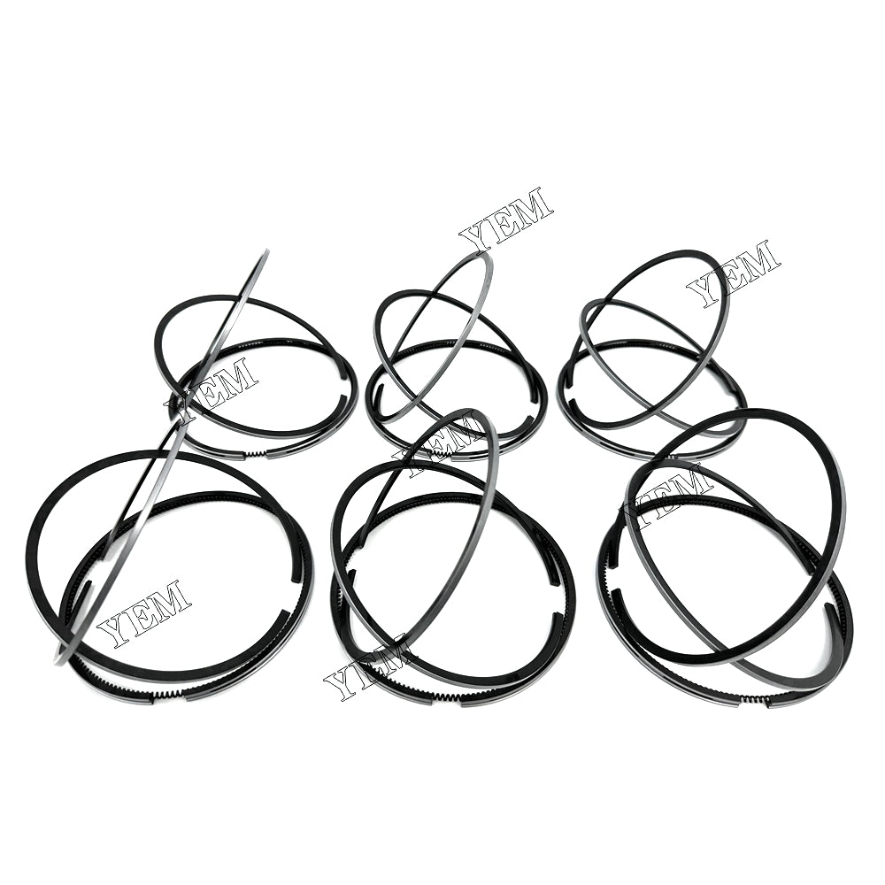 Fast Shipping 6PCS 6D22 Piston Rings Set STD For Mitsubishi engine spare parts YEMPARTS