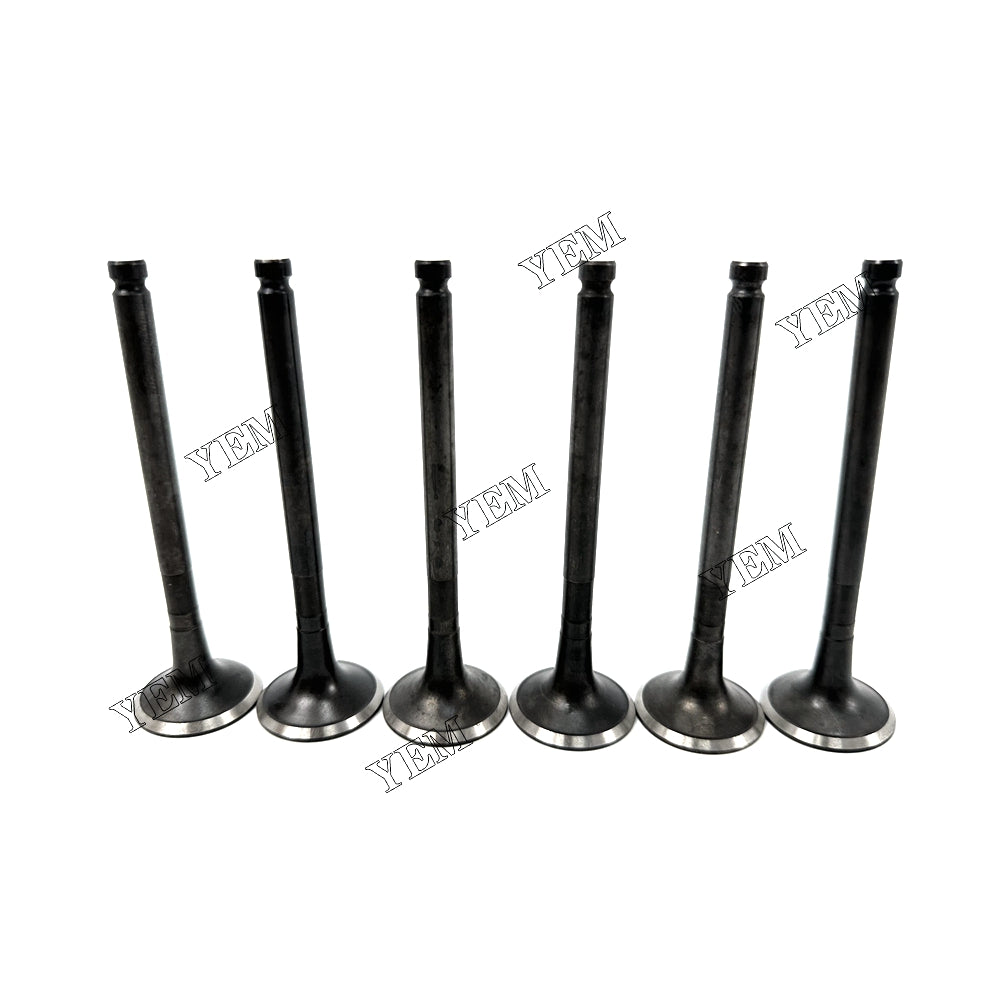 Fast Shipping 6PCS 6BB1 Exhaust Valve For Isuzu engine spare parts YEMPARTS