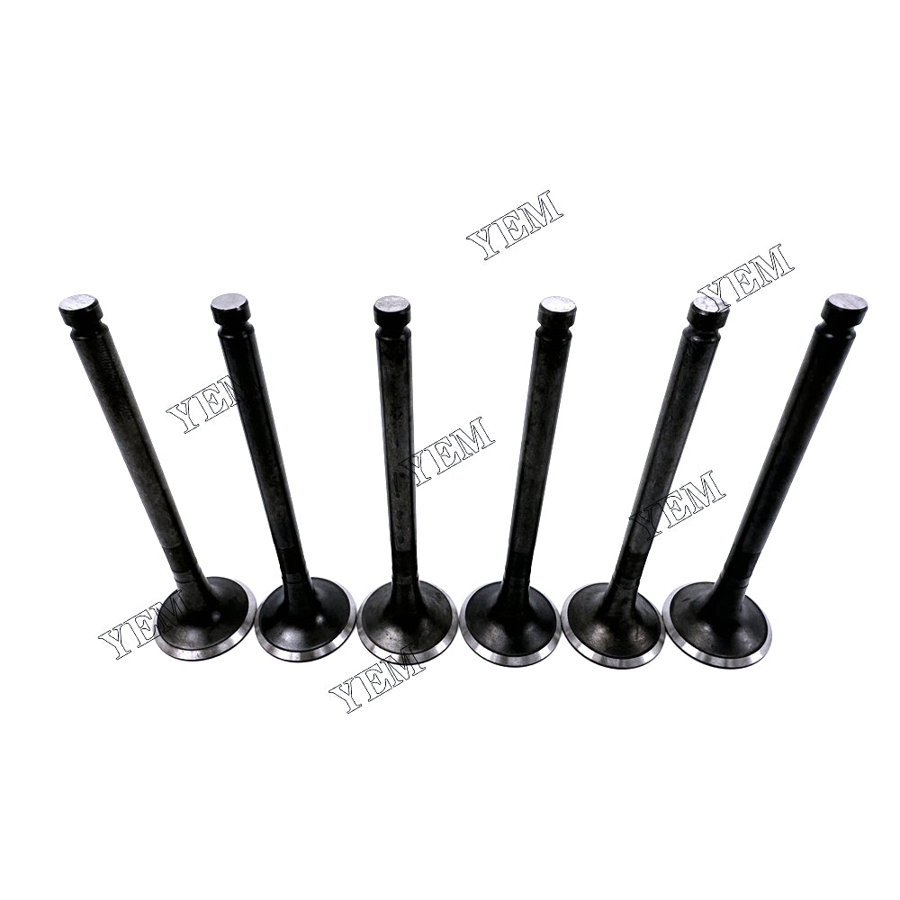 Fast Shipping 6PCS 6BB1 Exhaust Valve For Isuzu engine spare parts YEMPARTS