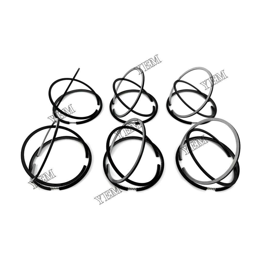 Fast Shipping 6PCS 6BB1 Piston Rings Set STD For Isuzu engine spare parts YEMPARTS