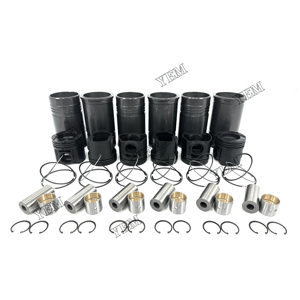 Fast Shipping 6PCS 6D125 Cylinder Liner Kit 6151-31-2710 For Komatsu engine spare parts YEMPARTS