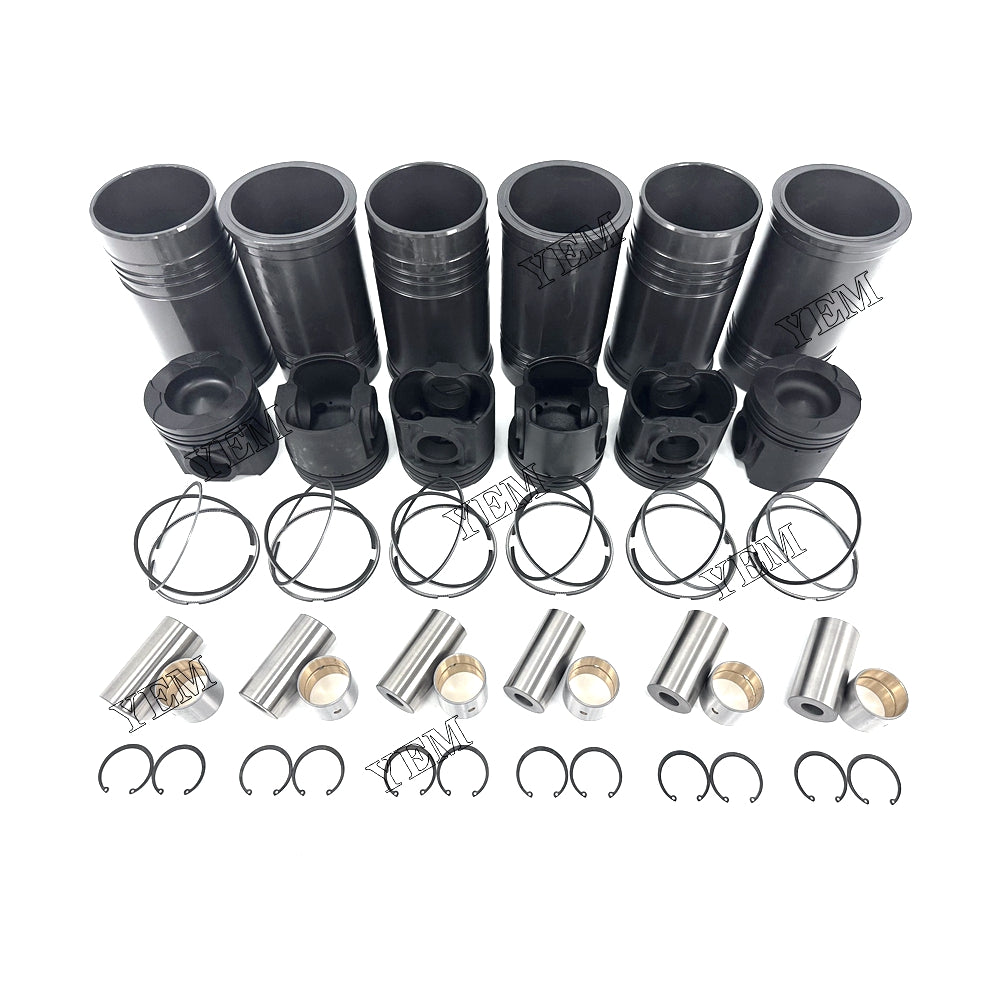 Fast Shipping 6PCS 6D125 Cylinder Liner Kit 6151-31-2710 For Komatsu engine spare parts YEMPARTS