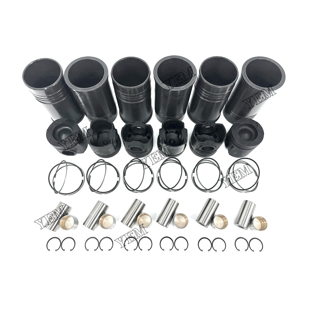 Fast Shipping 6PCS 6D125 Cylinder Liner Kit 6151-31-2710 For Komatsu engine spare parts YEMPARTS