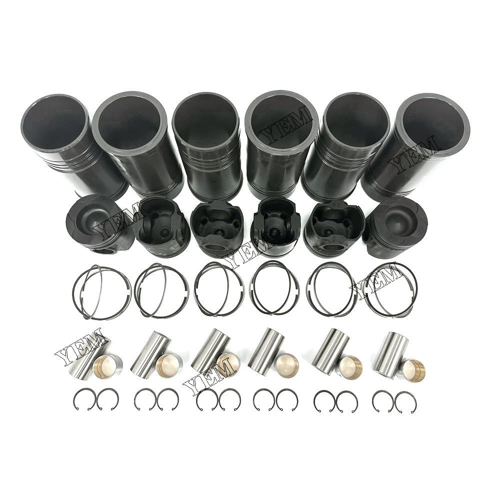 Fast Shipping 6PCS 6D125 Cylinder Liner Kit 6151-31-2710 For Komatsu engine spare parts YEMPARTS