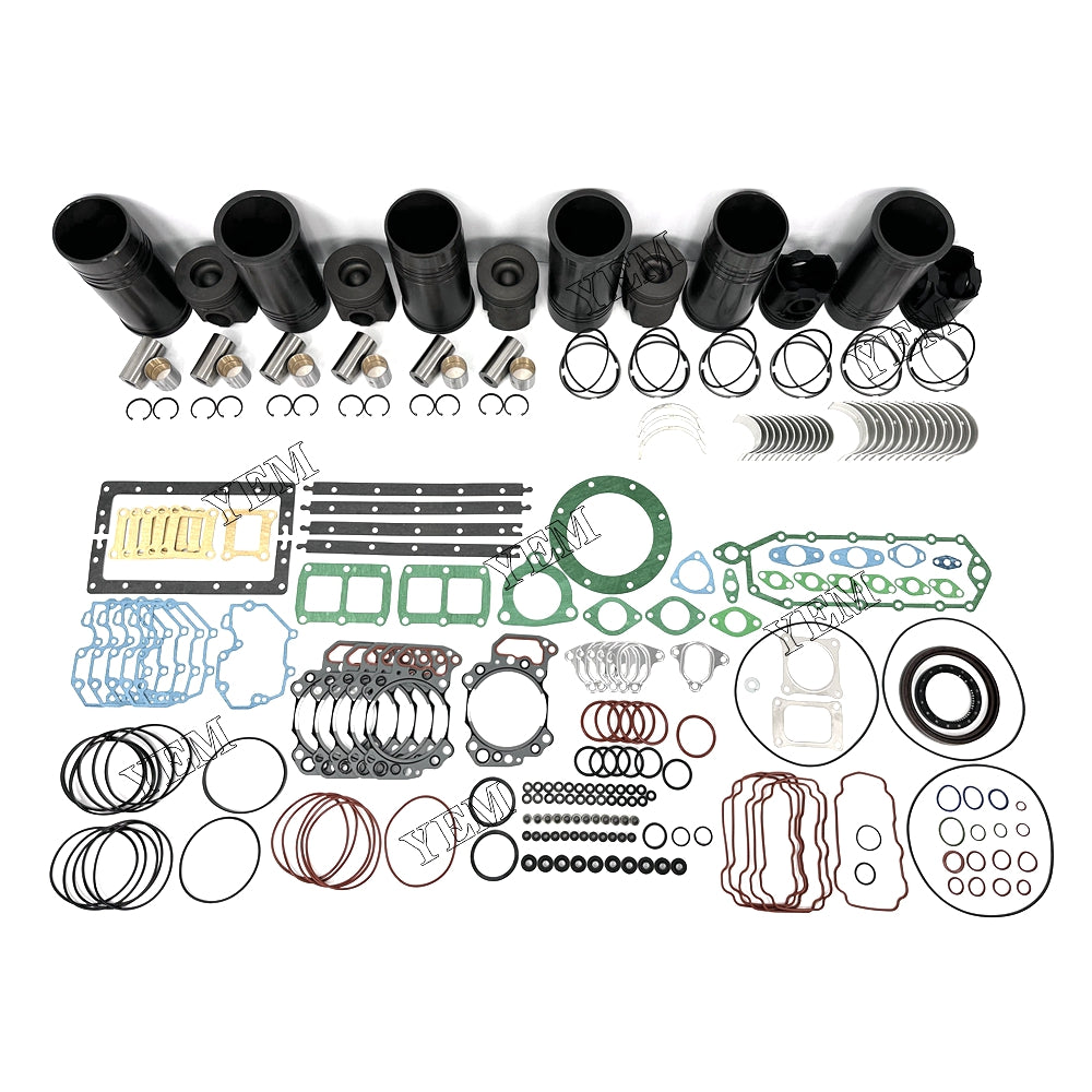 Fast Shipping Overhaul Rebuild Kit With Gasket Set Bearing For Komatsu 6D125 engine spare parts YEMPARTS